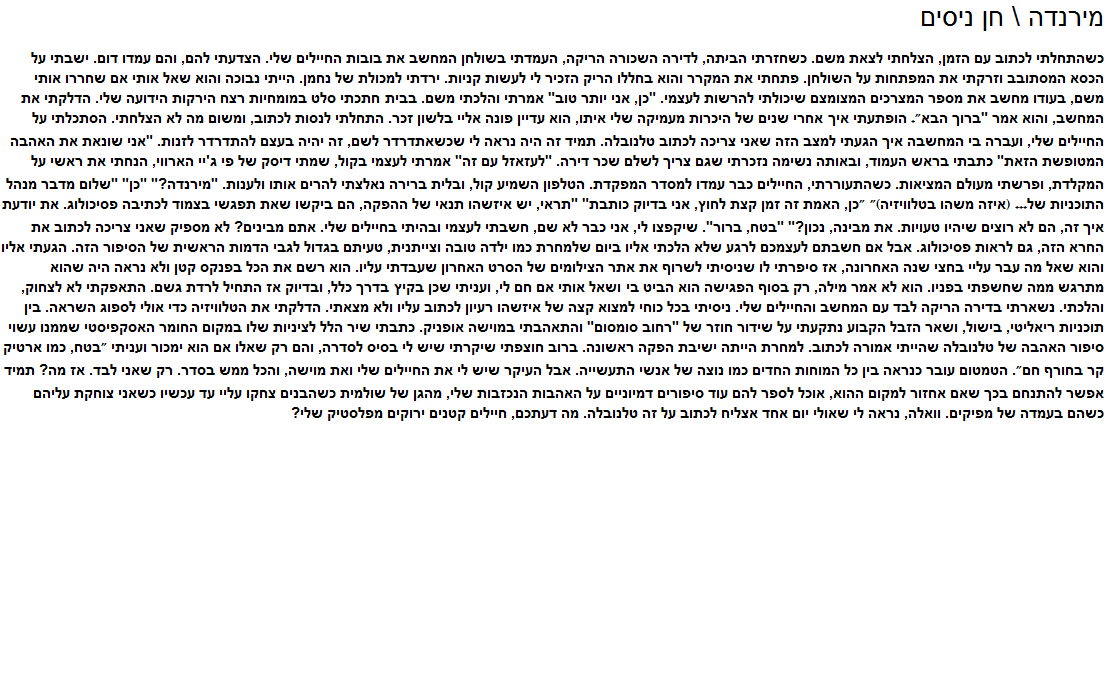 Entry 108467 in Portfolio by חן ניסים