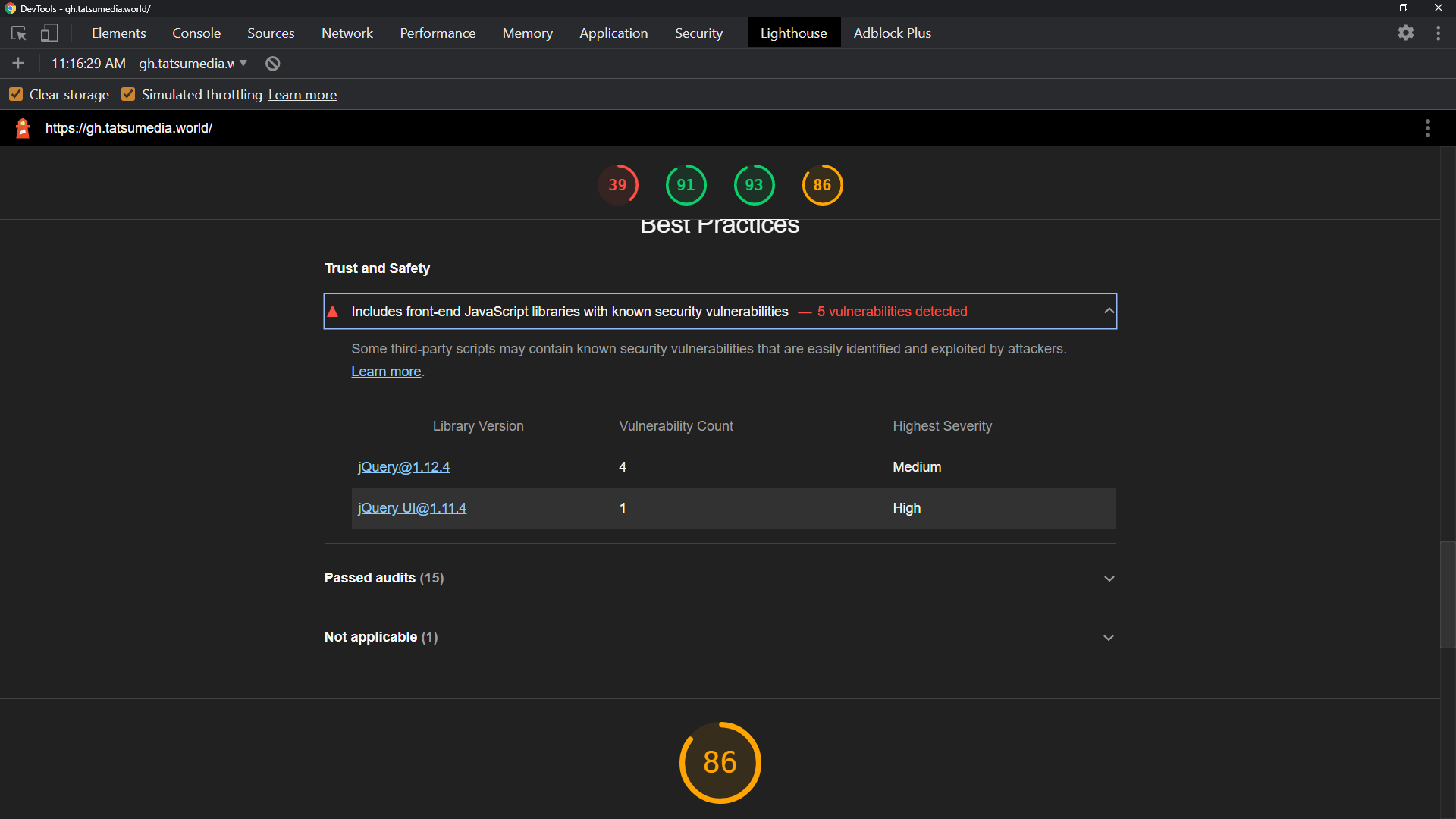 Entry 249216 in Core Web Vitals by TMW