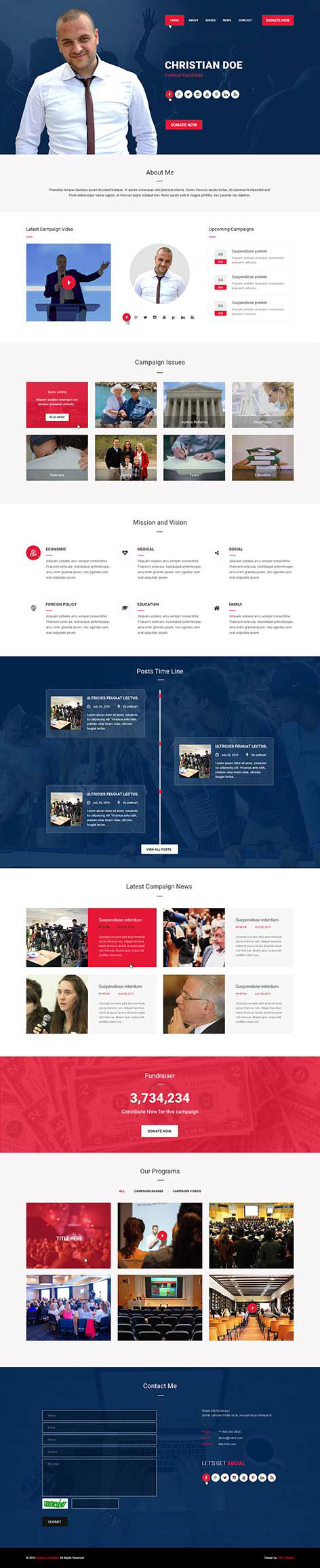 Entry 182539 in Political WordPress theme by SKT Themes