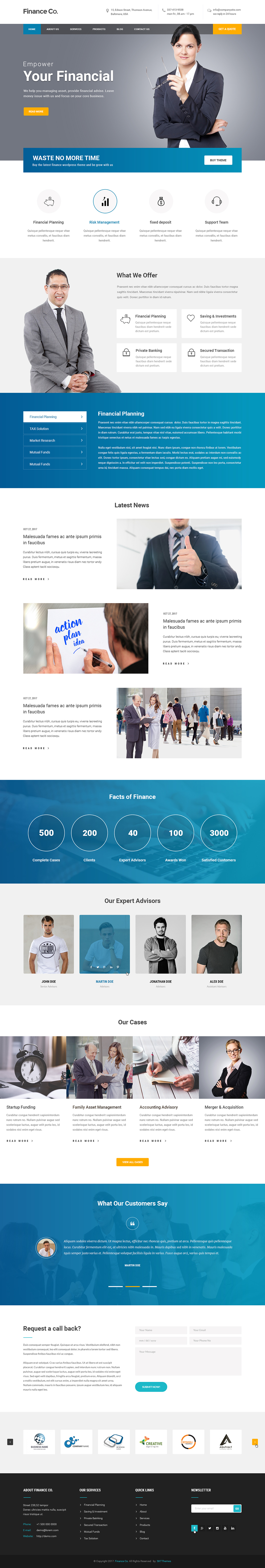 Entry 182282 in Finance WordPress theme by SKT Themes