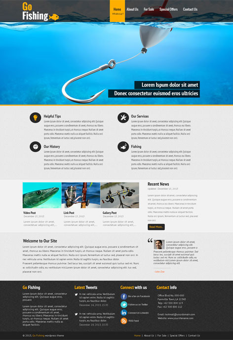 Entry 182455 in Fishing WordPress theme by SKT Themes