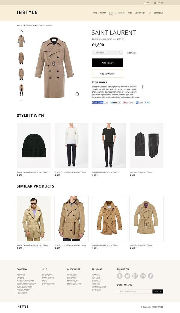 Entry 80777 in InStyle - multi-brand fashion store by SteelKiwi Inc.