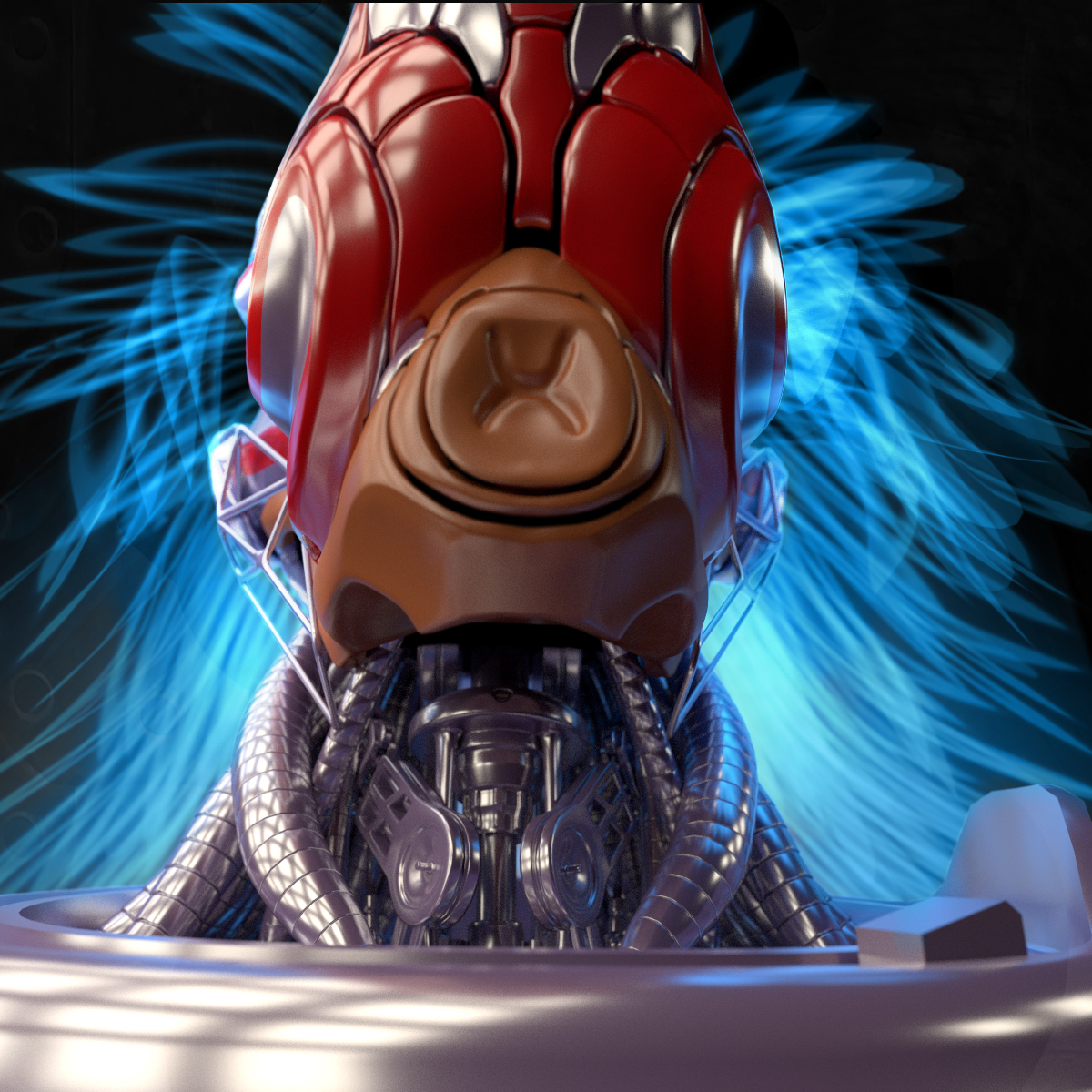 Entry 132174 in Lion Mech Bust - Blender by יובל עשרוני