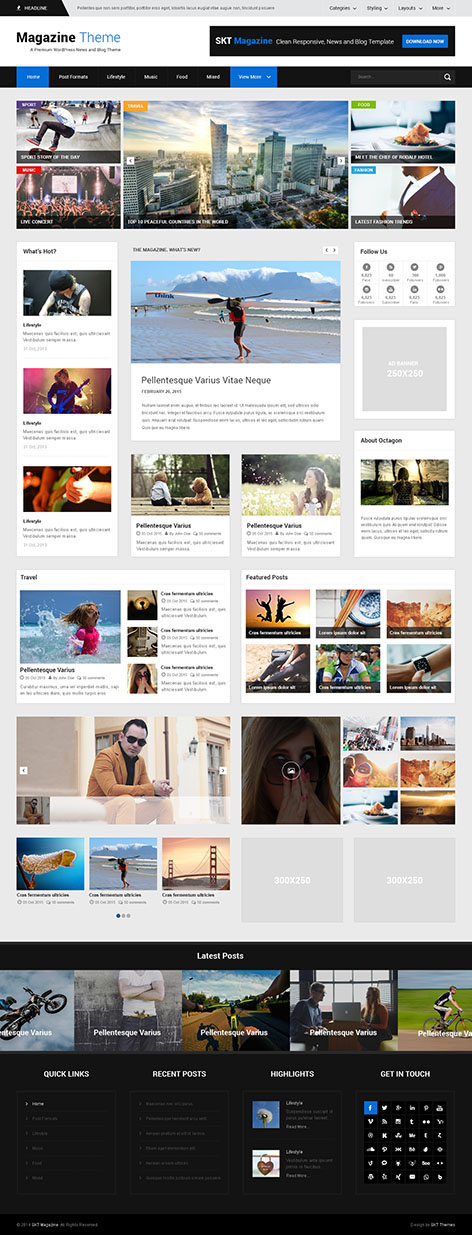 Entry 182490 in magazine WordPress theme by SKT Themes