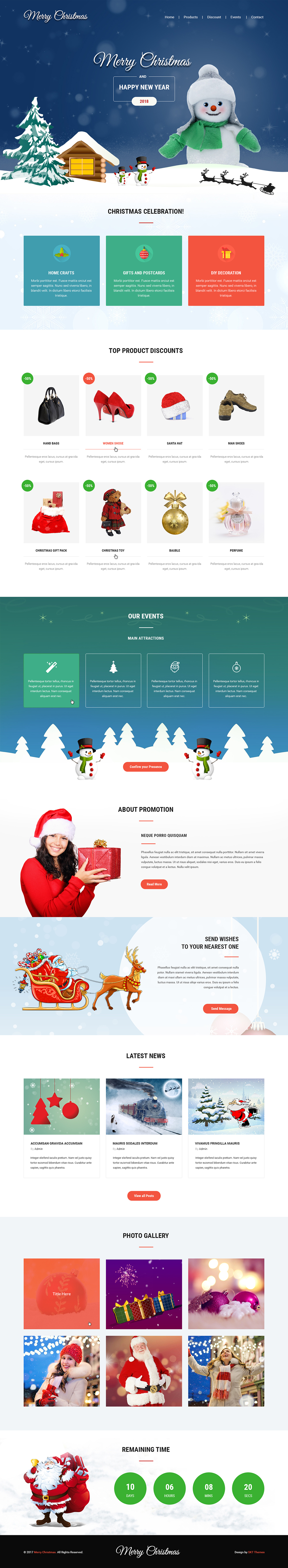 Entry 182290 in Christmas WordPress theme by SKT Themes