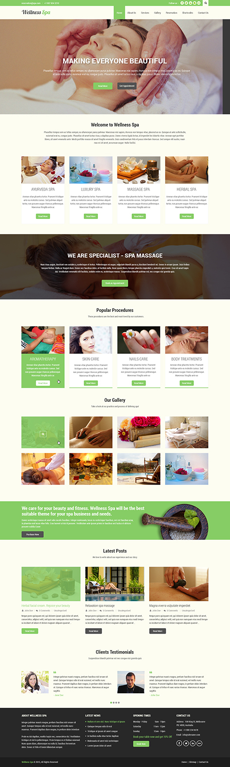 Entry 182614 in Massage Center by SKT Themes