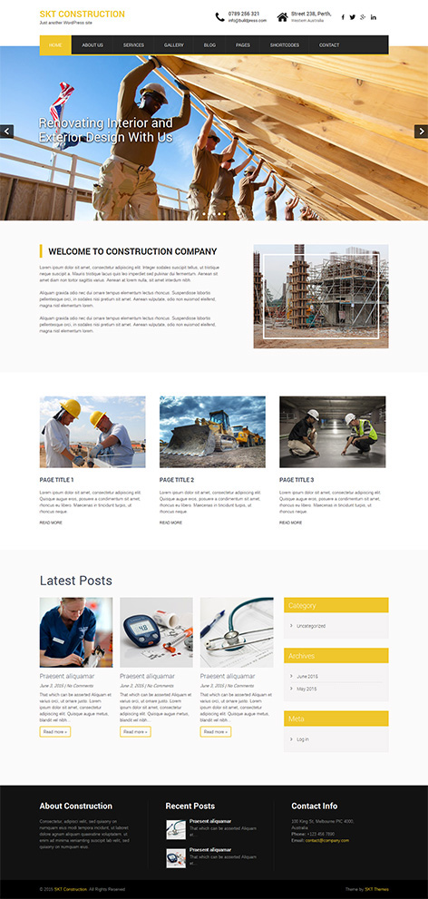 Entry 182405 in SKT Construction Lite by SKT Themes