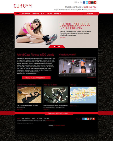 Entry 182673 in Fitness wordpress theme by SKT Themes