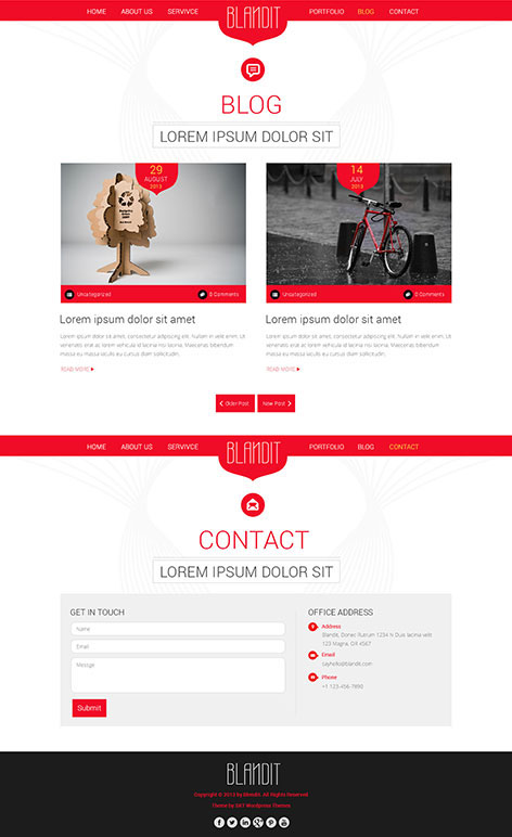 Entry 182655 in Blendit - One Page WordPress Theme by SKT Themes