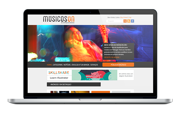 Entry 99445 in Músicos On - Online Music Services by Graphic Boost