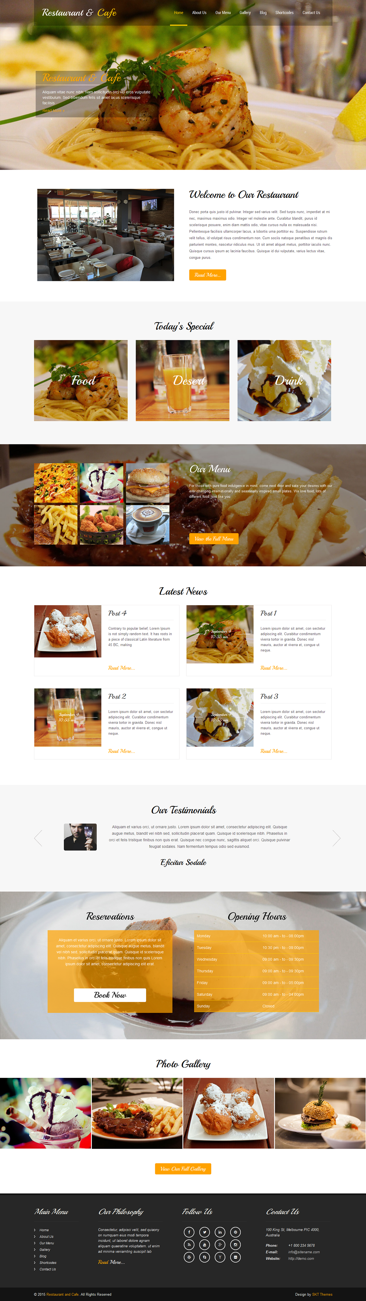 Entry 182589 in Cafe and Restaurant WordPress Theme by SKT Themes