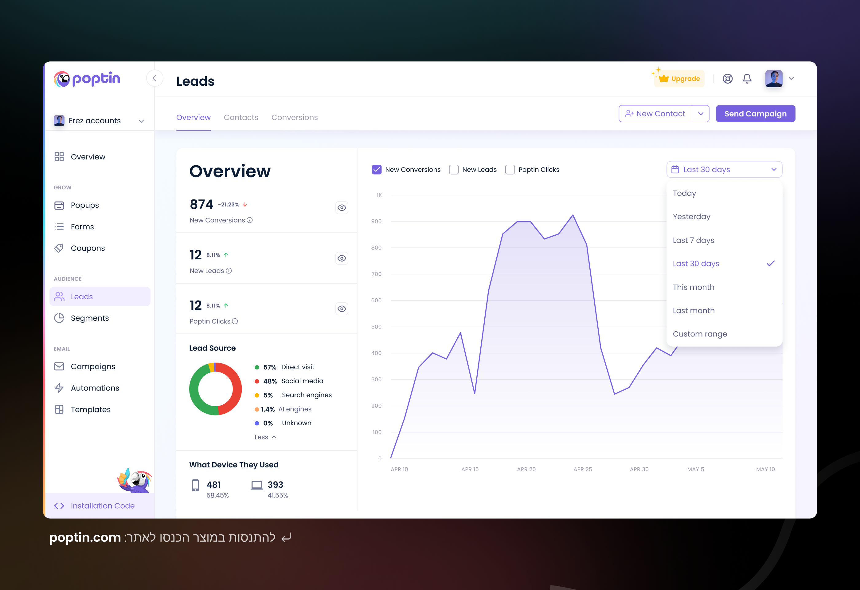 Entry 343283 in Poptin by אבי וואל - עיצוב UX UI