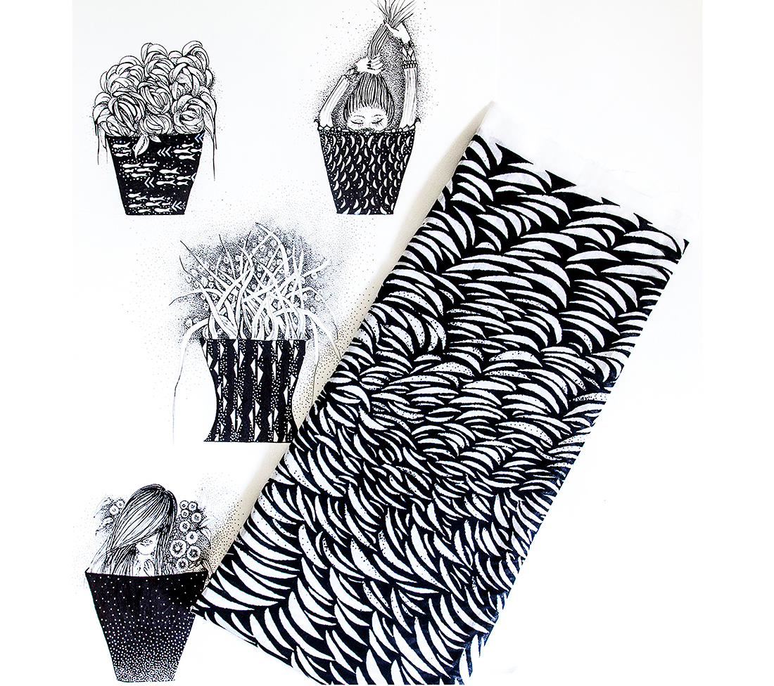Entry 111968 in Printed Fabrics | Hand Drawn Patterns by Mor Sky