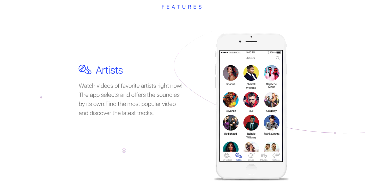 Entry 134180 in Vusic App Redesign by Cleveroad US