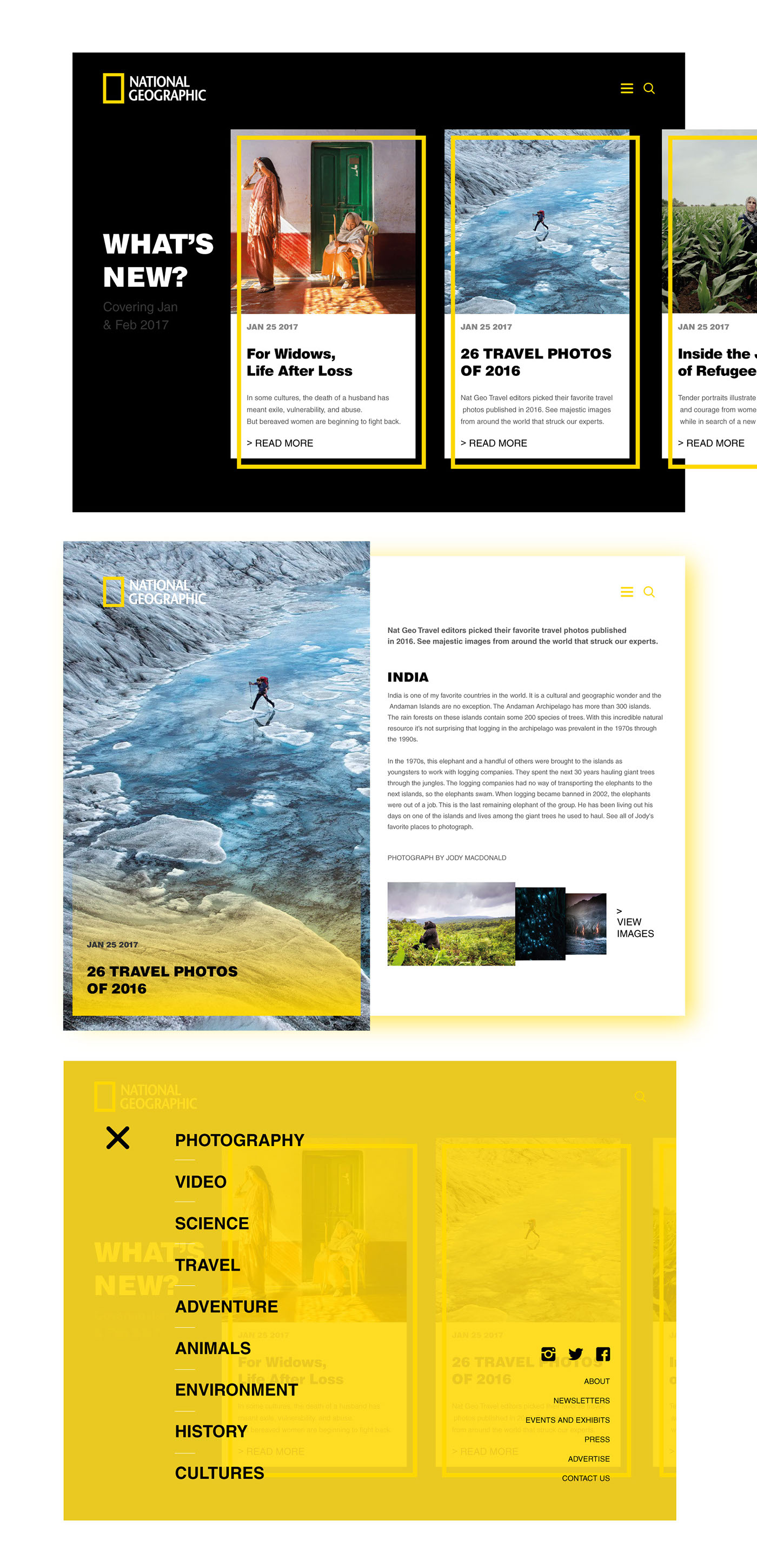 Entry 121718 in National Geographic UI Concept by Reut Alon