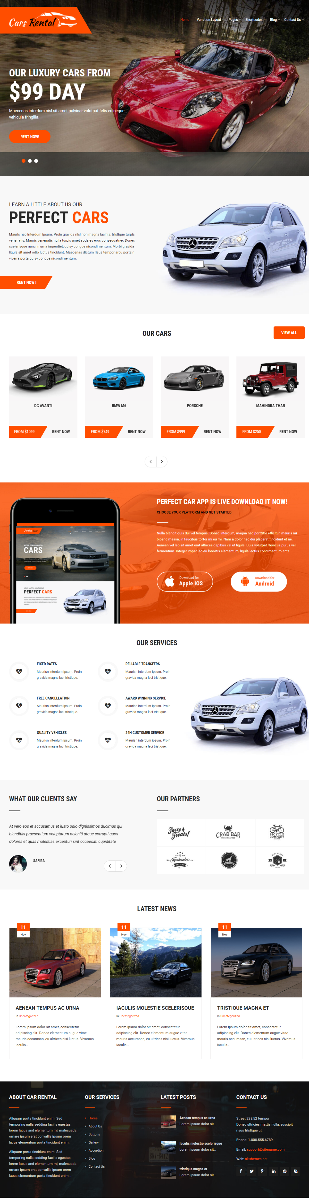 Entry 182328 in Car Rental by SKT Themes