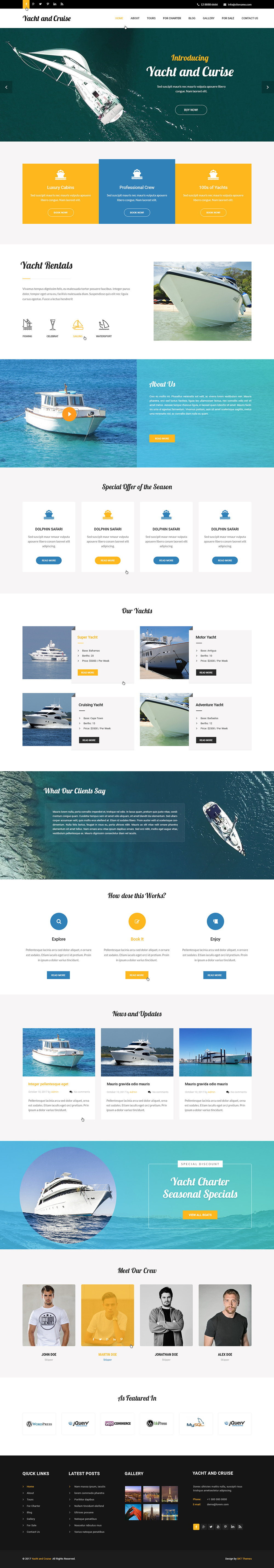 Entry 182296 in Yacht and Cruise WordPress theme by SKT Themes