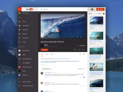 Entry 134079 in YouTube Redesign Concept by Cleveroad US