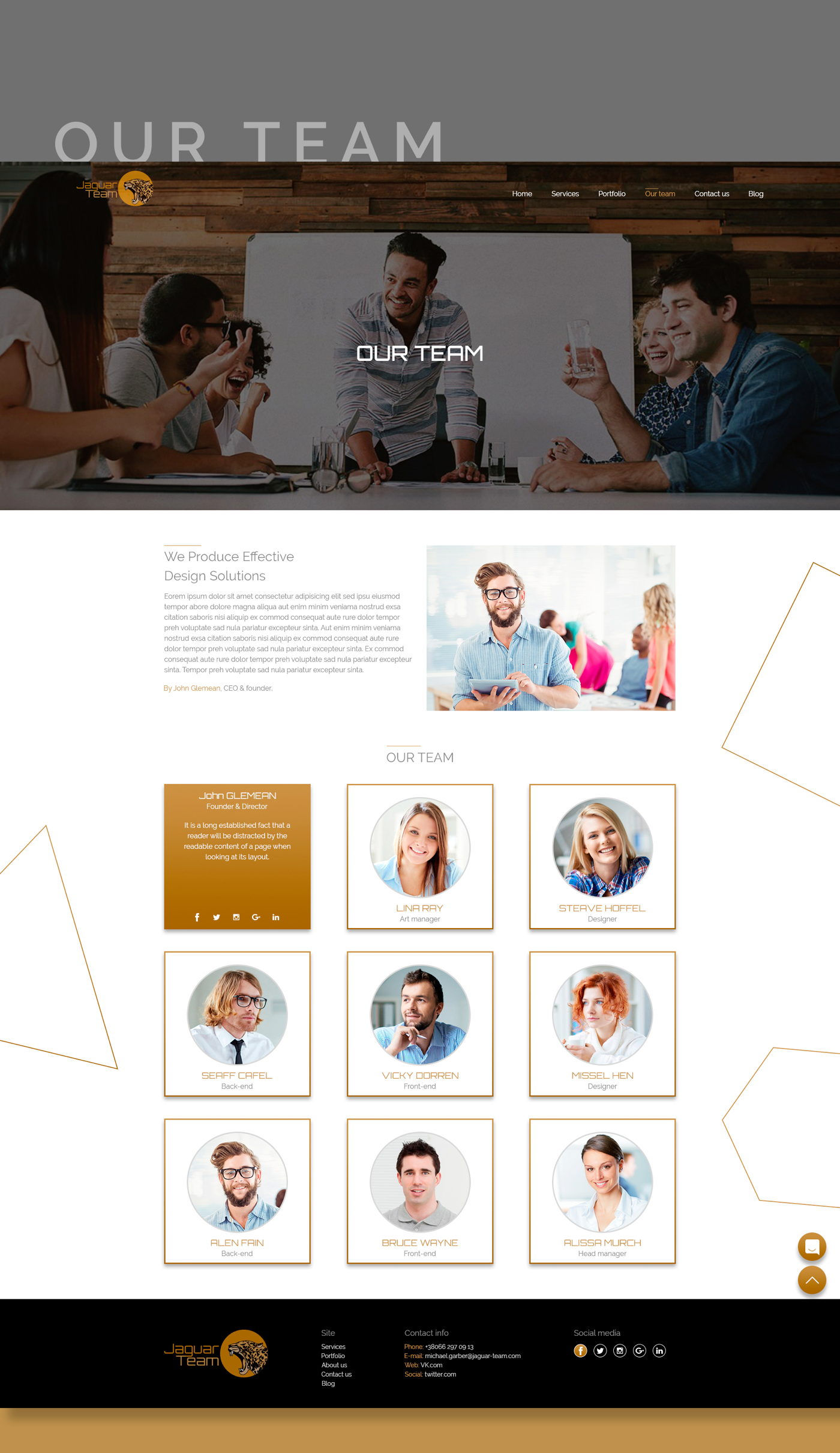 Entry 223542 in &quot;Jaguar Team&quot; web agency by APM2 studio