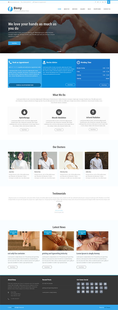 Entry 182478 in Chiropractor WordPress theme by SKT Themes