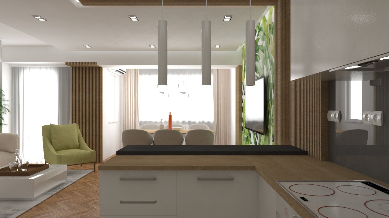 Entry 192886 in Living Room and Kitchen Design by MladMa