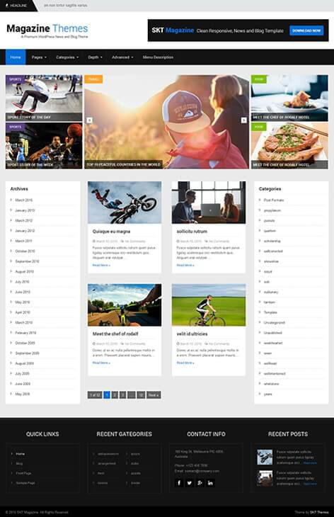 Entry 182436 in SKT Magazine by SKT Themes