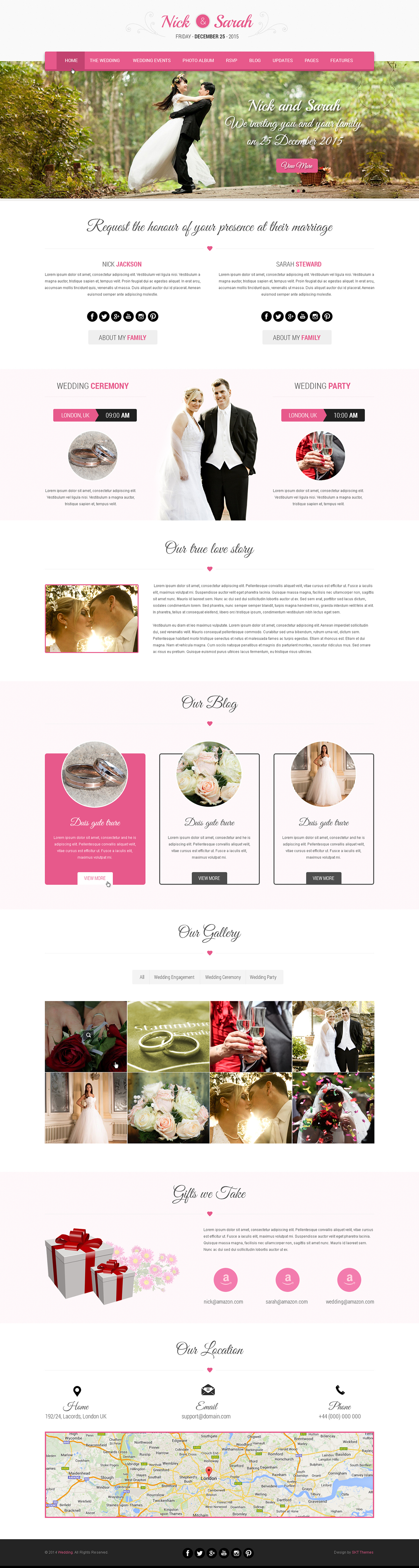 Entry 182608 in Nuptials Wedding WordPress Theme by SKT Themes