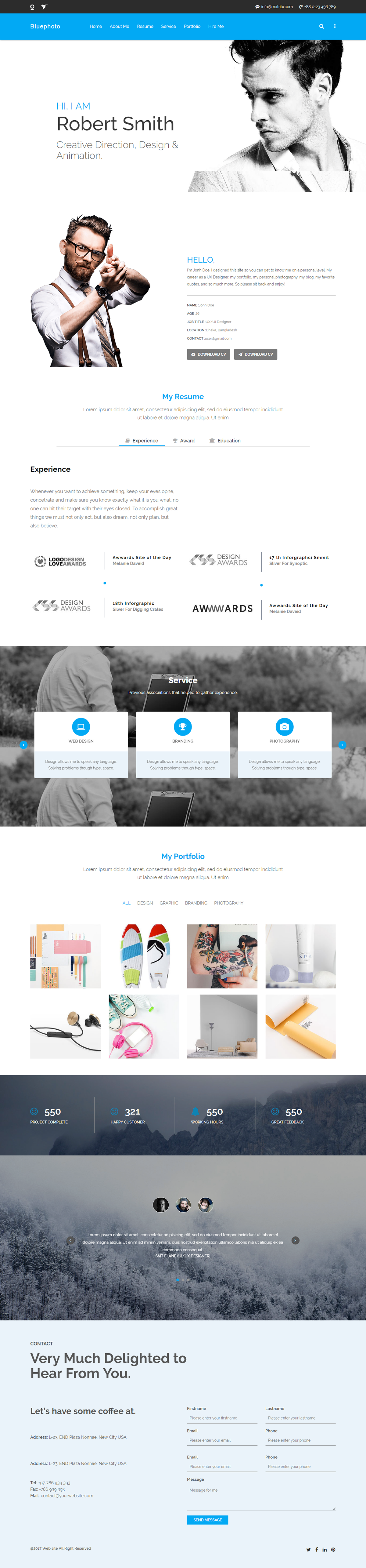 Entry 152404 in Bluephoto Portfolio - Landing page by Максим Давудов