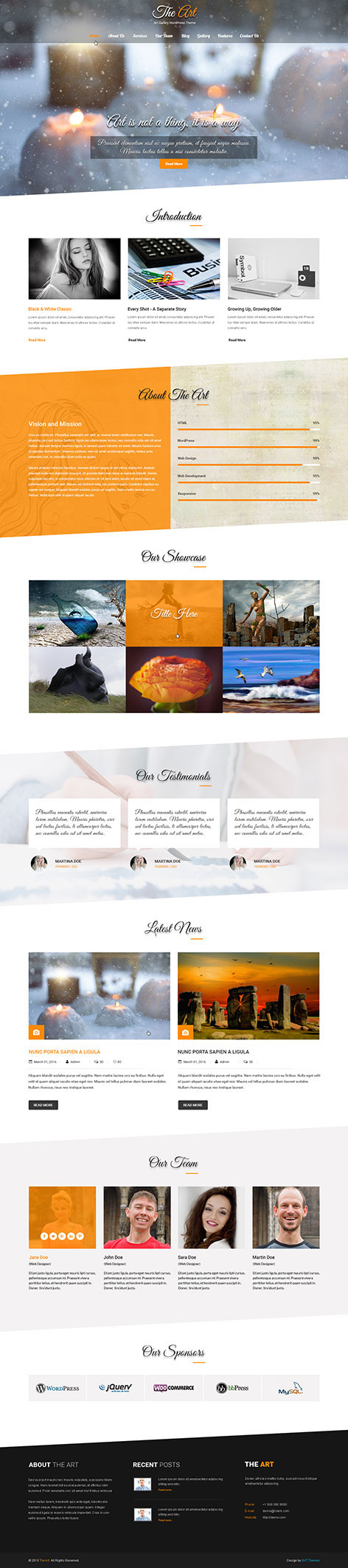 Entry 182547 in Artists WordPress Theme - The Art by SKT Themes
