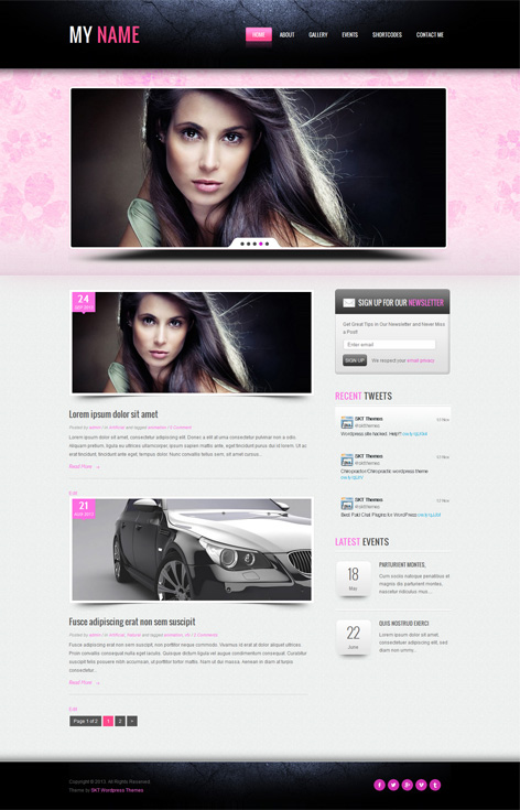 Entry 182650 in Girly WordPress Theme by SKT Themes