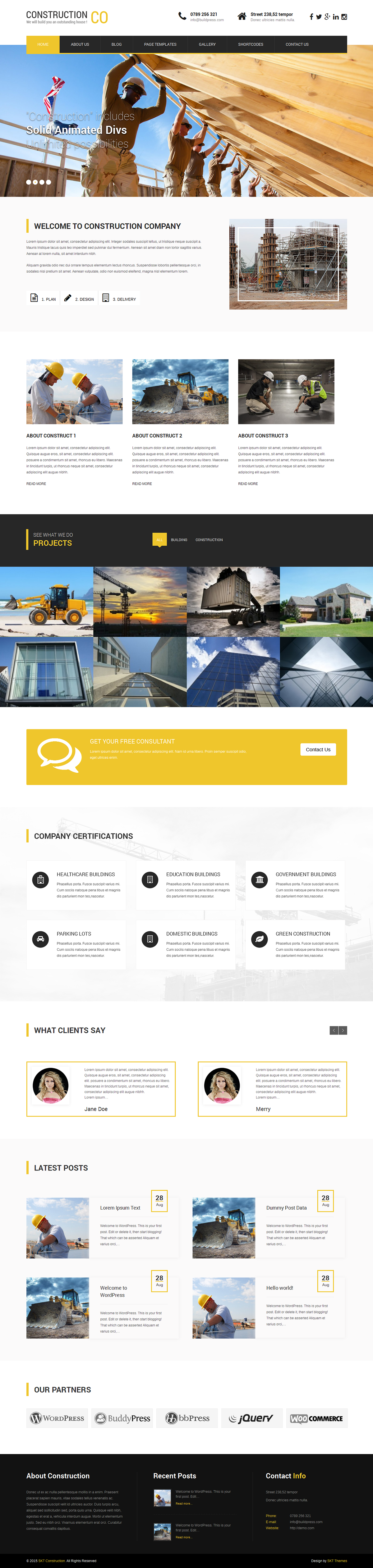 Entry 182586 in Responsive Construction WordPress Theme by SKT Themes