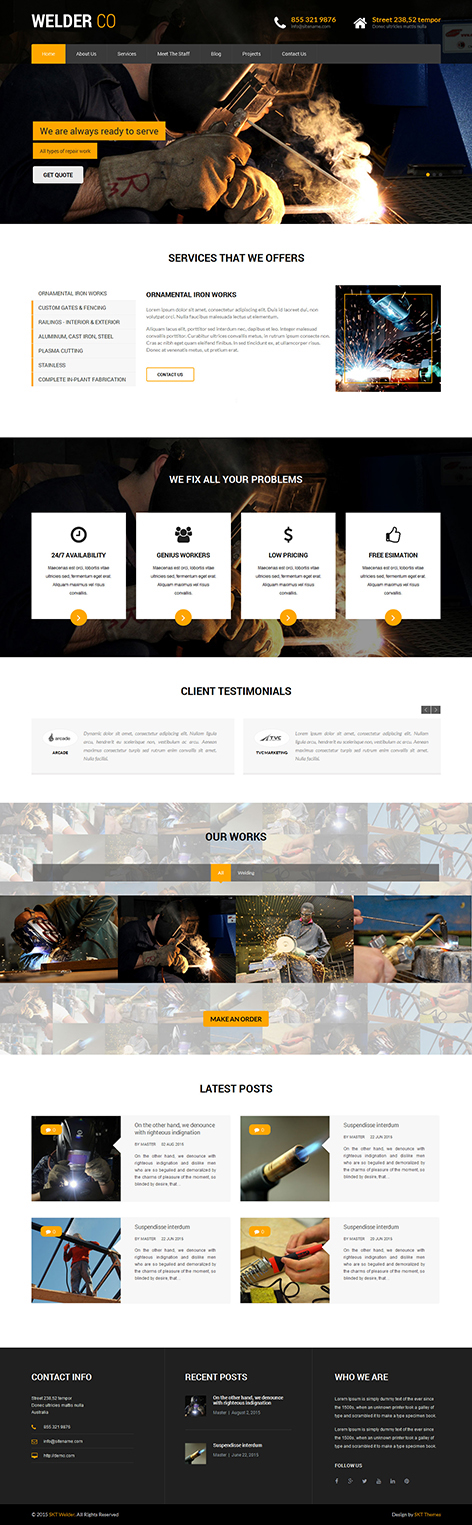 Entry 182476 in Welding WordPress theme by SKT Themes