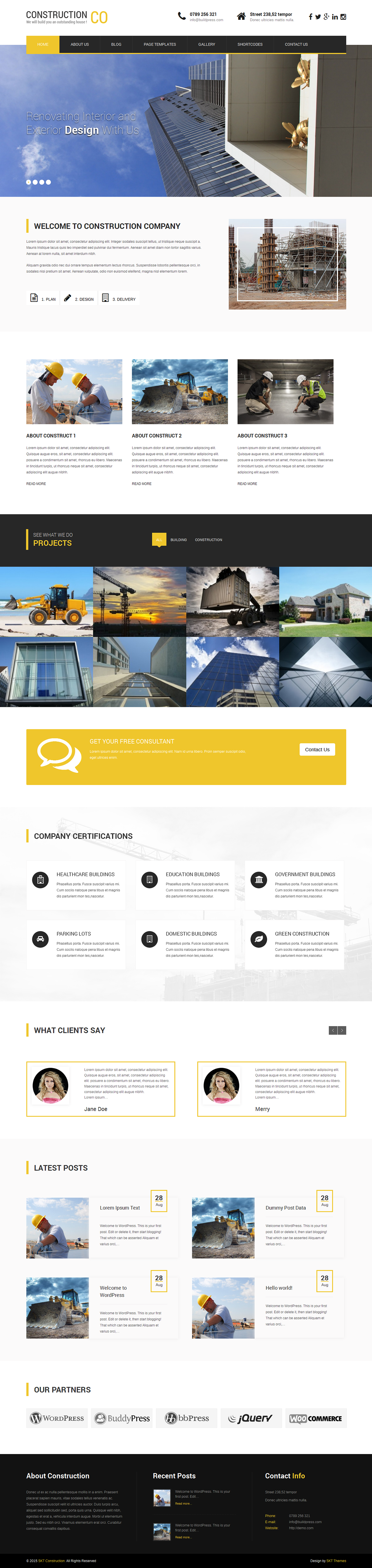 Entry 182585 in Responsive Construction WordPress Theme by SKT Themes
