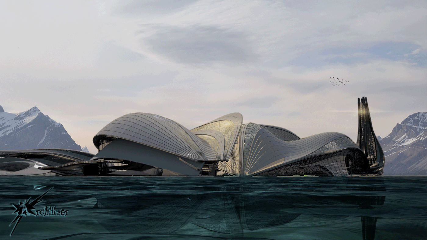 Entry 184983 in Culture Center using Organic Architecture by Freelancer