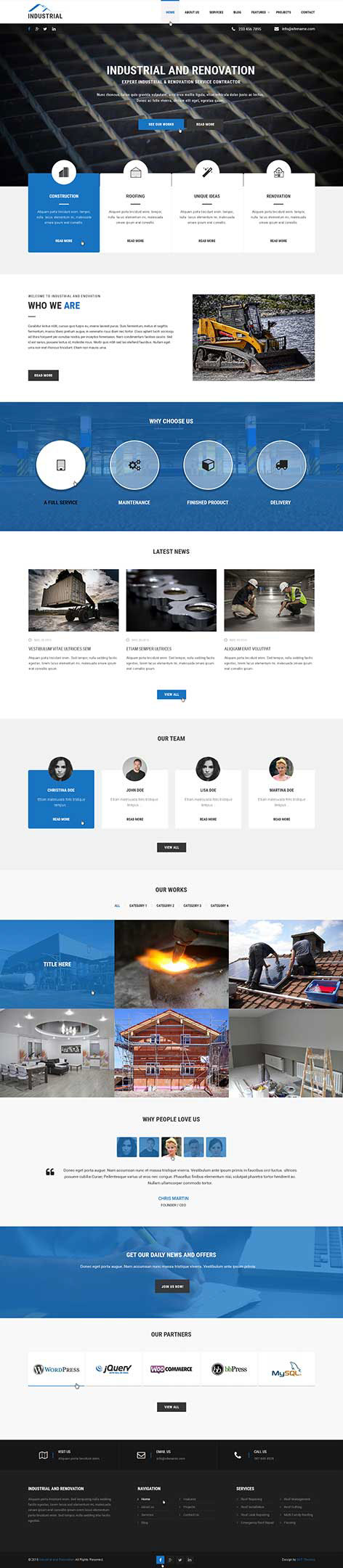 Entry 182488 in Industrial and Renovation WordPress theme by SKT Themes