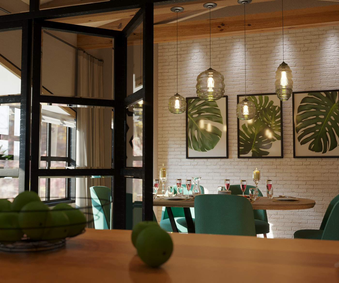 Entry 262501 in 3D visualization kitchen and dining room by Liubov