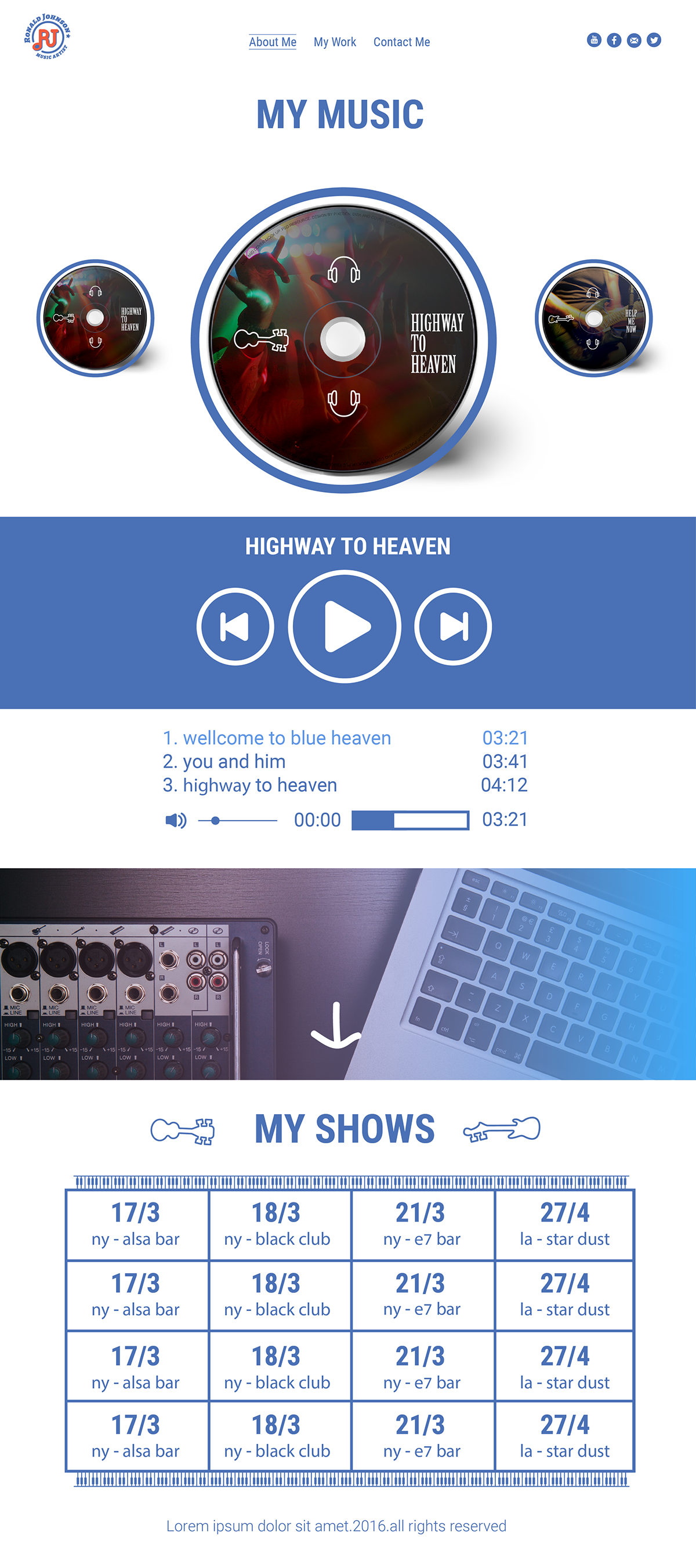Entry 108540 in musician website by גיא בן נון - עיצוב גרפי