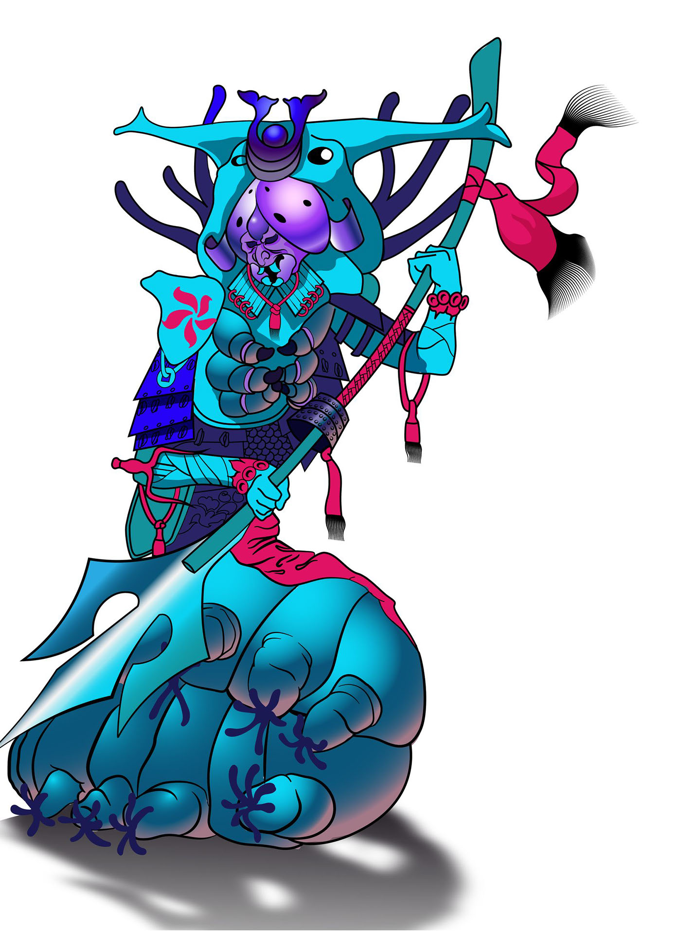 Entry 198585 in Design a character from a color palete: "Bug Bushi" by יובל עשרוני