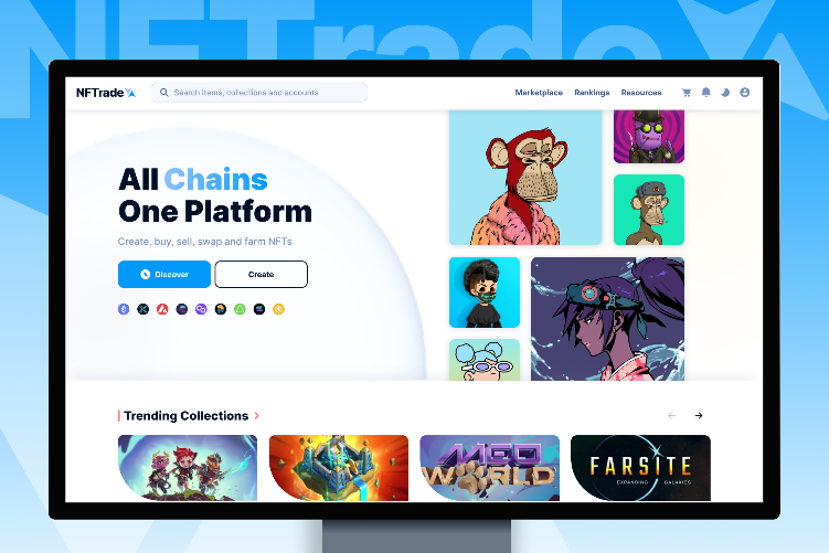 NFTrade ·&nbsp;UI UX Design thumbnail