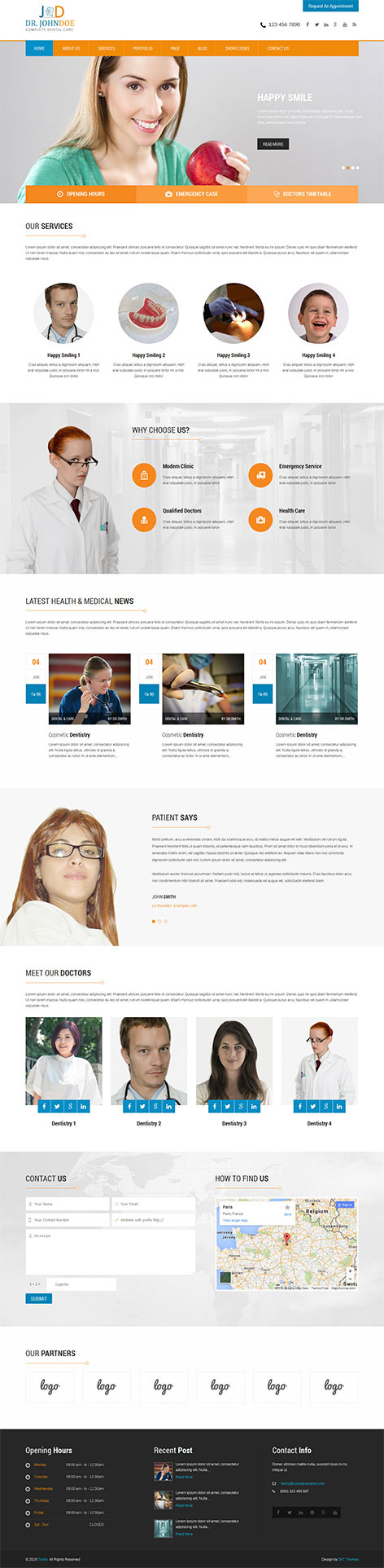 Entry 182473 in Dentist WordPress theme by SKT Themes