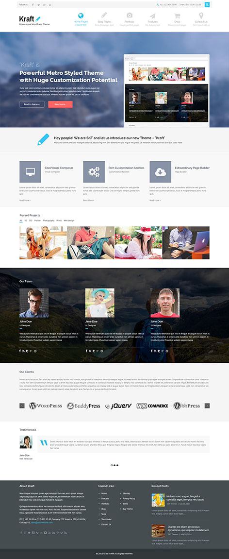 Entry 182475 in Premium WordPress theme by SKT Themes