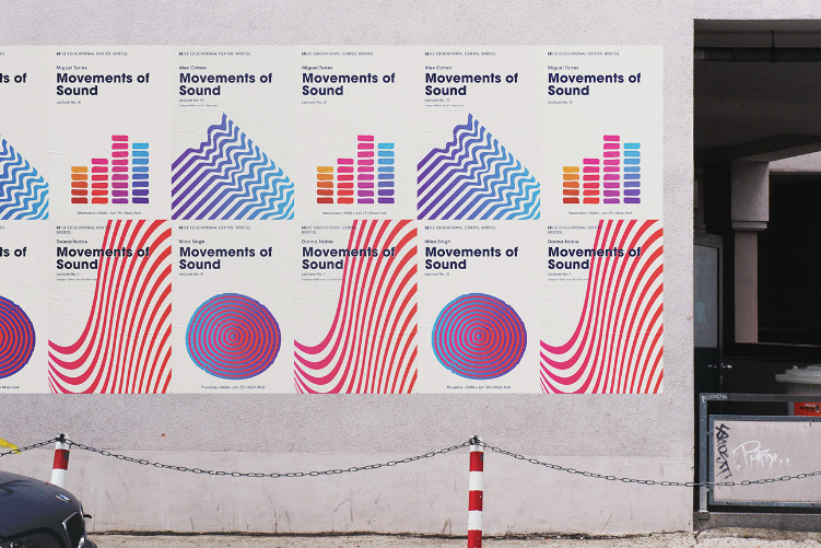 Movements of Sound minimalist poster design thumbnail